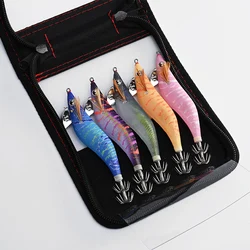 ALLBLUE 5 piezas Egi Kit 3.0 #   3.5 #   Anzuelos de calamar de hundimiento lento, pesca de calamar, pulpo, sepia, señuelos de Jigging artificiales luminosos