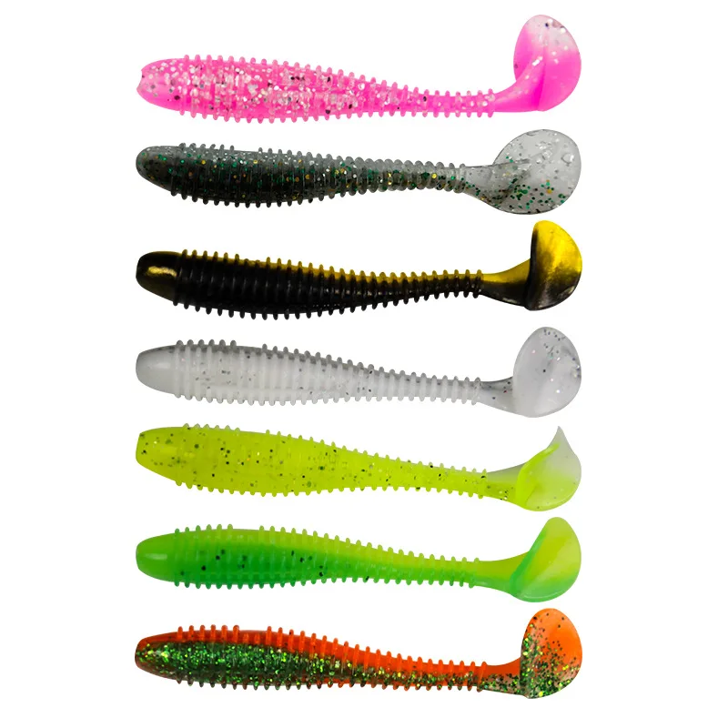 Señuelos blandos MUKUN, cebos de gusanos de silicona, 4,5 cm, 6,5 cm, 7,5 cm, Jigging Wobblers, Señuelos de Pesca, Swimbaits artificiales para aparejos de carpa lubina - imagen 2