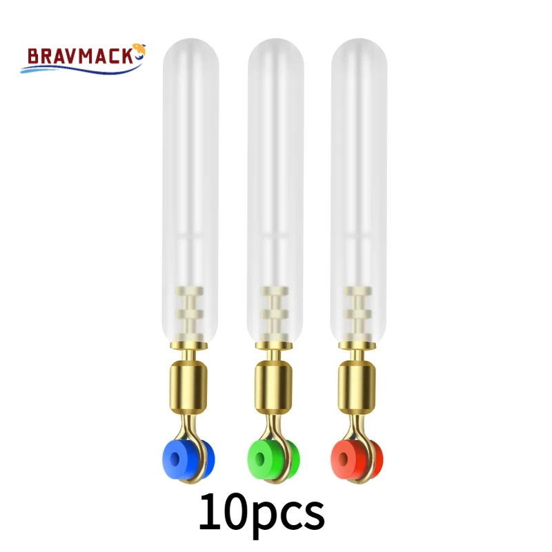 Soporte de flotador de pesca de silicona, cabezal de cobre giratorio de 360 grados, accesorios de descanso flotante antinudos, 10 Uds.