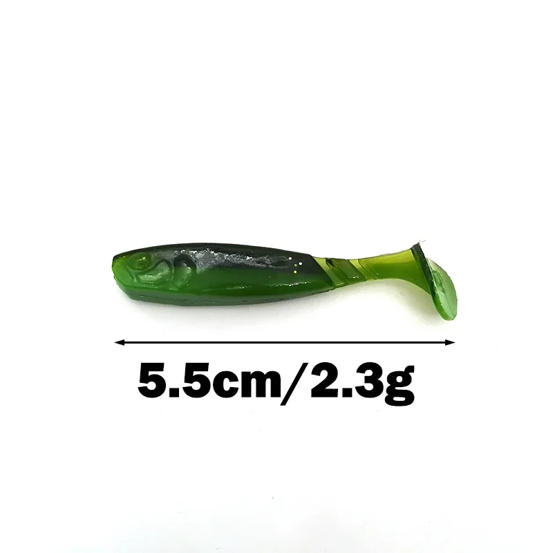 OUTKIT 10 unids/lote Señuelos de silicona pesca cebo suave gusano Señuelos de Pesca Wobblers carpa T colas productos de pesca señuelos para pesca - imagen 3