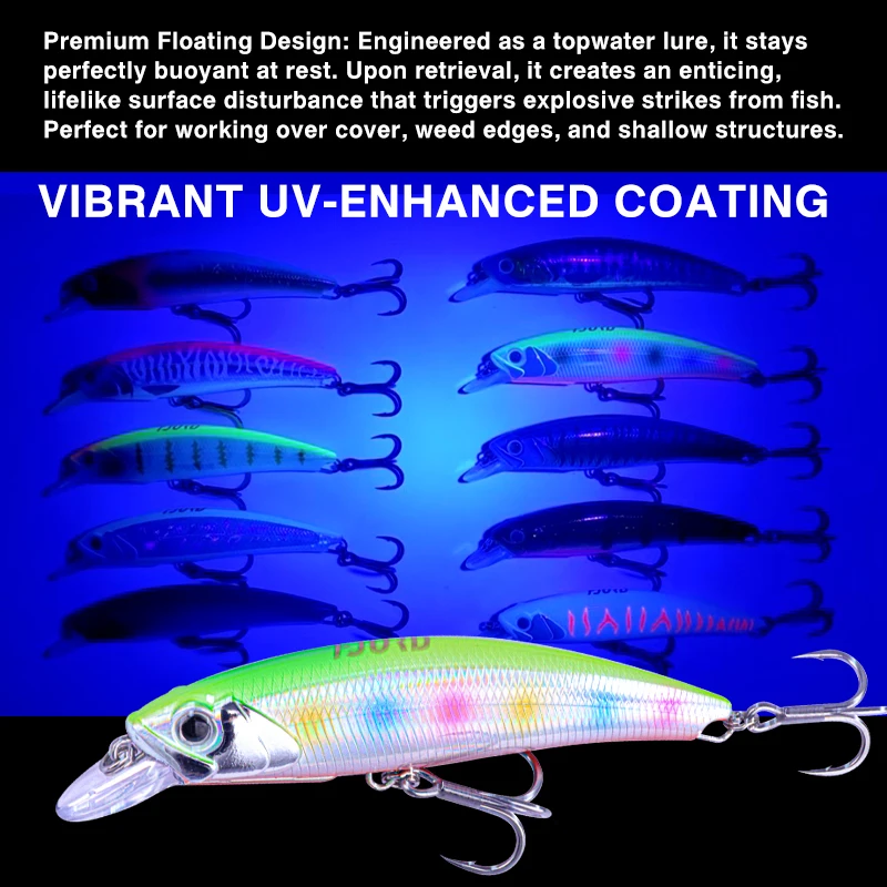 Señuelo flotante FJORD con efecto UV y estructura de acero integral - imagen 3
