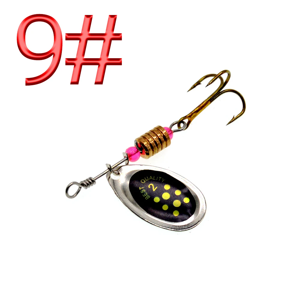 Señuelo de mano con lentejuelas de Metal giratorias, cebo biónico, hojas de hierro, tres anzuelos, aparejos de pesca, 3,5g - imagen 5