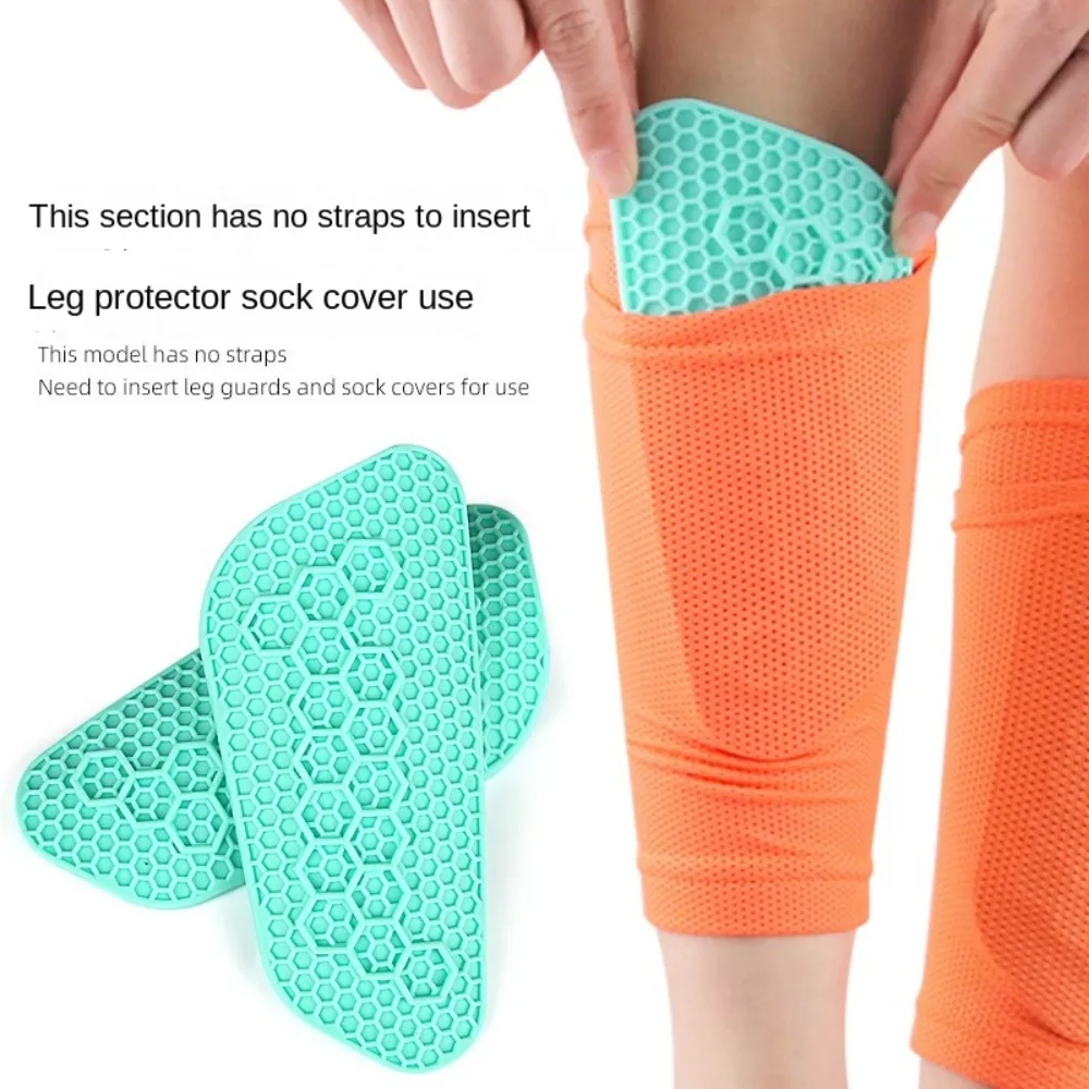 Espinilleras de fútbol ligeras, resistentes al desgaste, a prueba de golpes, de silicona, protección para piernas, anticolisión, 1 par