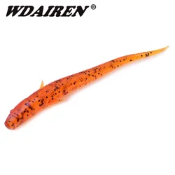 Señuelo gusano de tierra cola larga 75mm 1,2g negro para lubina