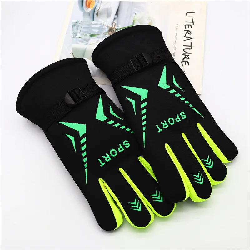 Guantes deportivos al aire libre para hombre en invierno, ciclismo cálido y de felpa, guantes gruesos resistentes al viento y de pesca para evitar el frío - imagen 3