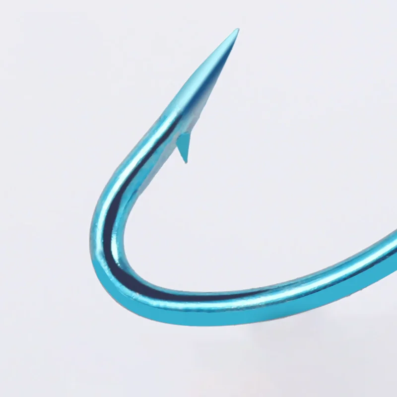 Anzuelos de Pesca con púas y mango largo, anzuelos de Pesca de 200 piezas, color azul - imagen 4