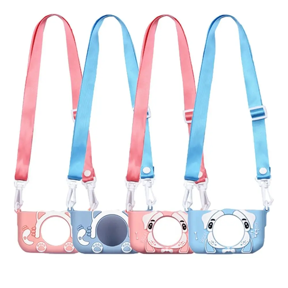 Mini carcasa de cámara de dibujos animados, funda de cámara portátil de silicona para niños con cordón, cubierta protectora impermeable para cámara de niños X2