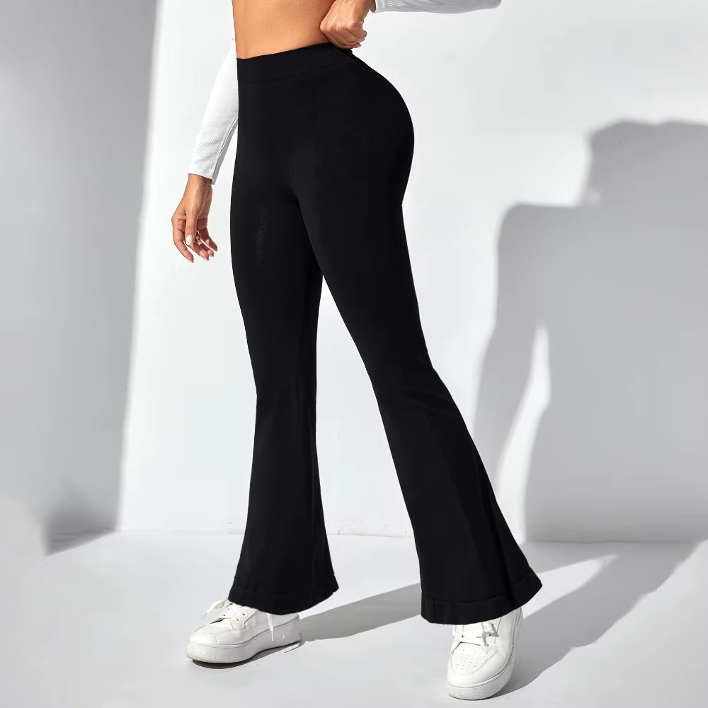Mallas yoga cintura alta en V efecto lifting – transpirables sin costuras - imagen 3