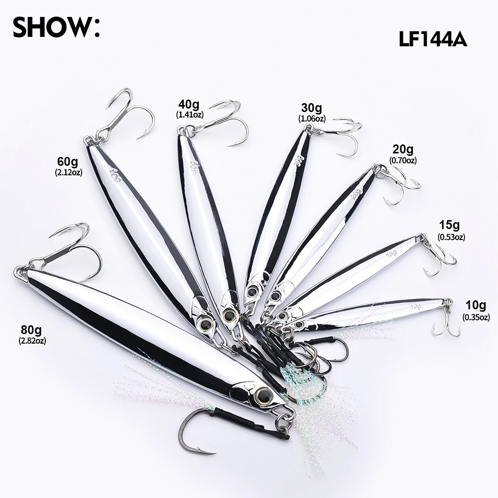 Proberos-señuelo de pesca con plantilla de Metal, cuchara galvanizada, 0,35 oz-2,8 oz, cebo duro, aparejos de pesca de lubina, señuelo de Jigging, 1 ud. - imagen 3