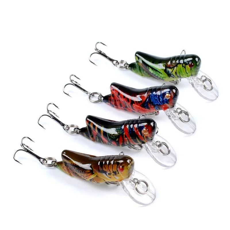 Señuelo de pesca biónico, cebo duro de 45mm, 3,5g, saltamontes, pececillos, calamar, Swimbaits artificiales, aparejos de pesca de lubina, carpa y Lucio, 1 piezas - imagen 3