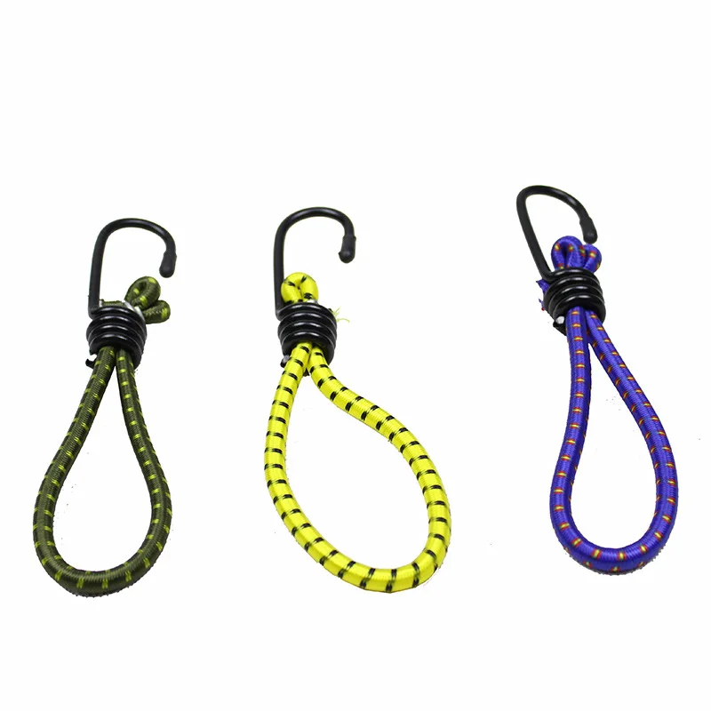 Cuerda elástica con ganchos de Metal para equipaje, correas de lona para acampar al aire libre, refugio, tienda de campaña, cuerda elástica - imagen 3
