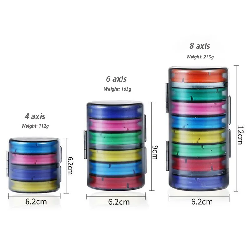 Caja de línea principal de pesca de arcoíris, tablero de bobinado, caja de aparejos de bobina de silicona de 4-16 ejes, accesorios de pesca portátiles, suministros de herramientas - imagen 2