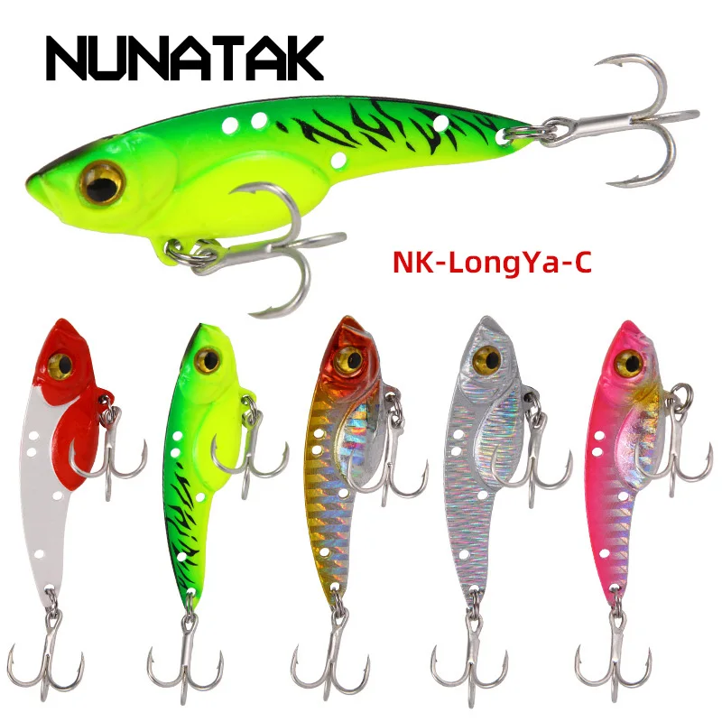 NUNATAK-señuelo VIB de Metal, 8g/13g/16g/20g/25g/30g, cebo duro para pececillos, cebo de Metal que se hunde, señuelo para lubina, señuelos VIB brillantes con láser de mar - imagen 5