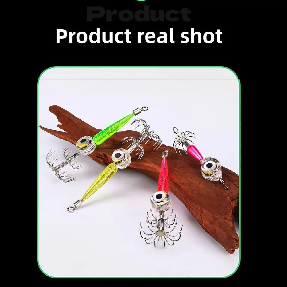 Señuelo de pesca con luz LED, anzuelos de calamar, anzuelo de luz electrónico resistente al agua, señuelo de calamar electrónico, señuelo de pesca LED, pesca en el mar - imagen 2