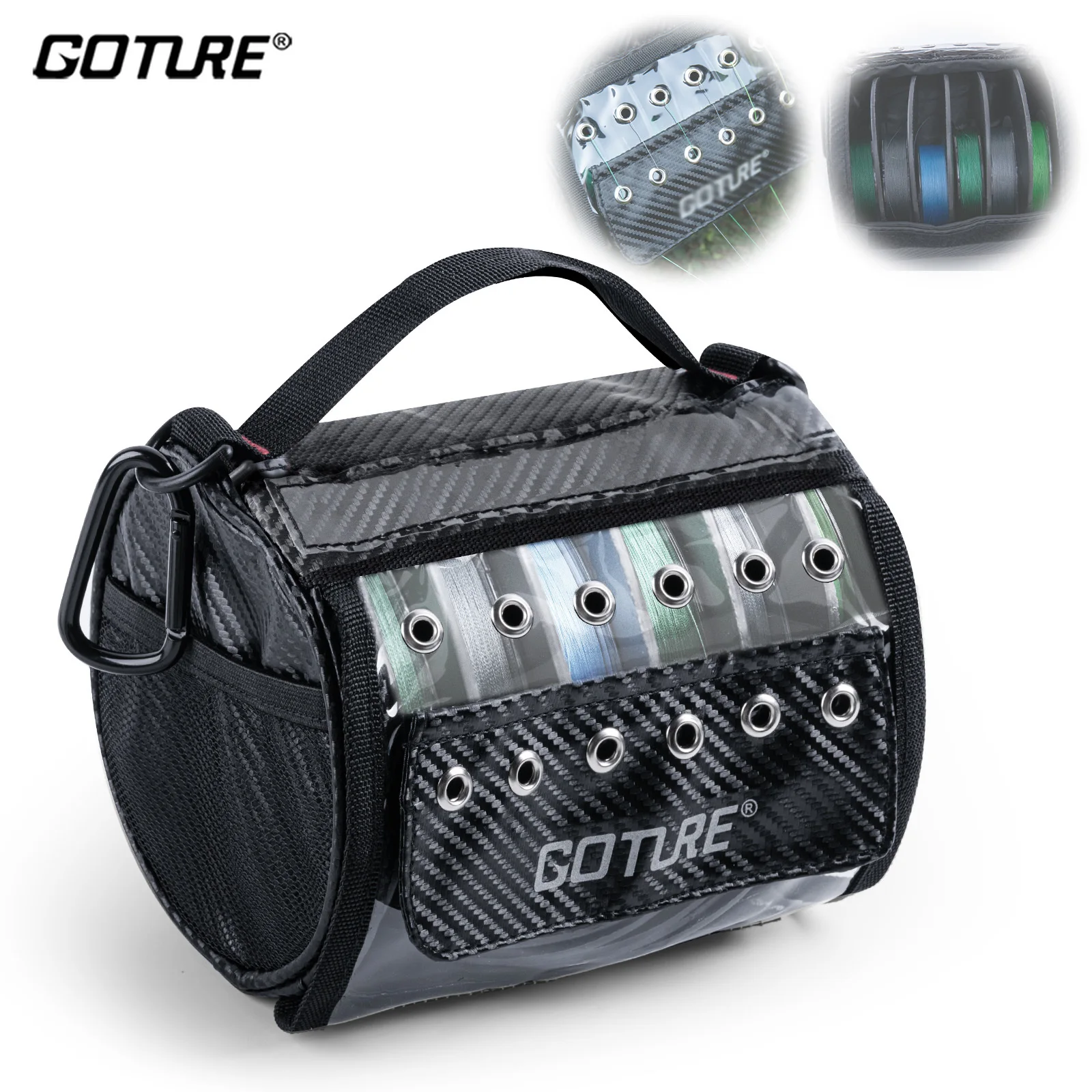Goture-bolsa de sedal de pesca portátil, impermeable, 3/6 orificios de salida, aparejos de pesca ligeros para exteriores, bolsa de almacenamiento de señuelos, accesorios - imagen 2