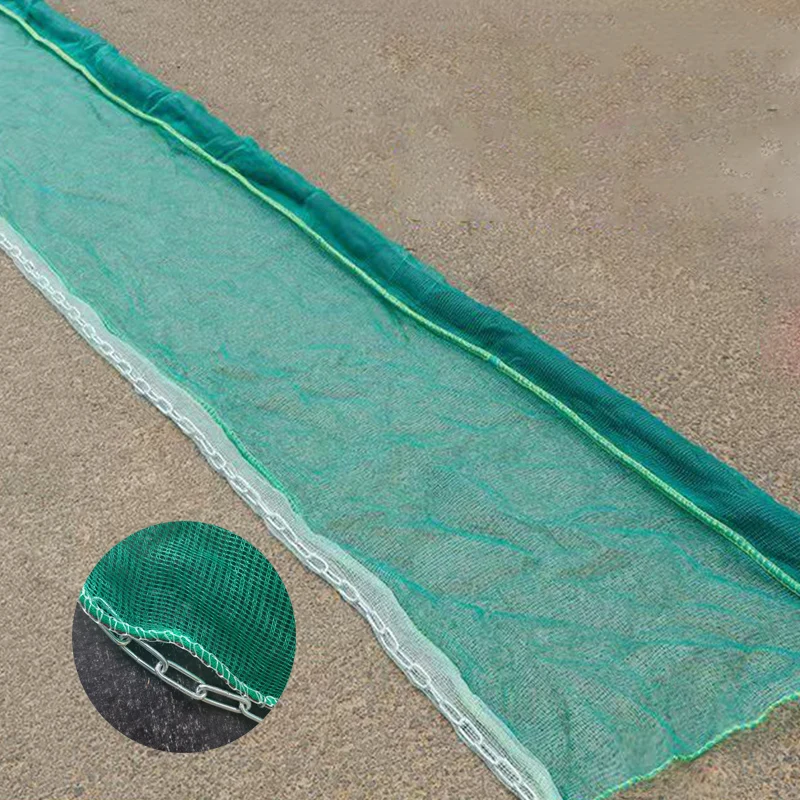 Lawaia red de pesca estanques multifilamento verde con cadena y espuma - imagen 2