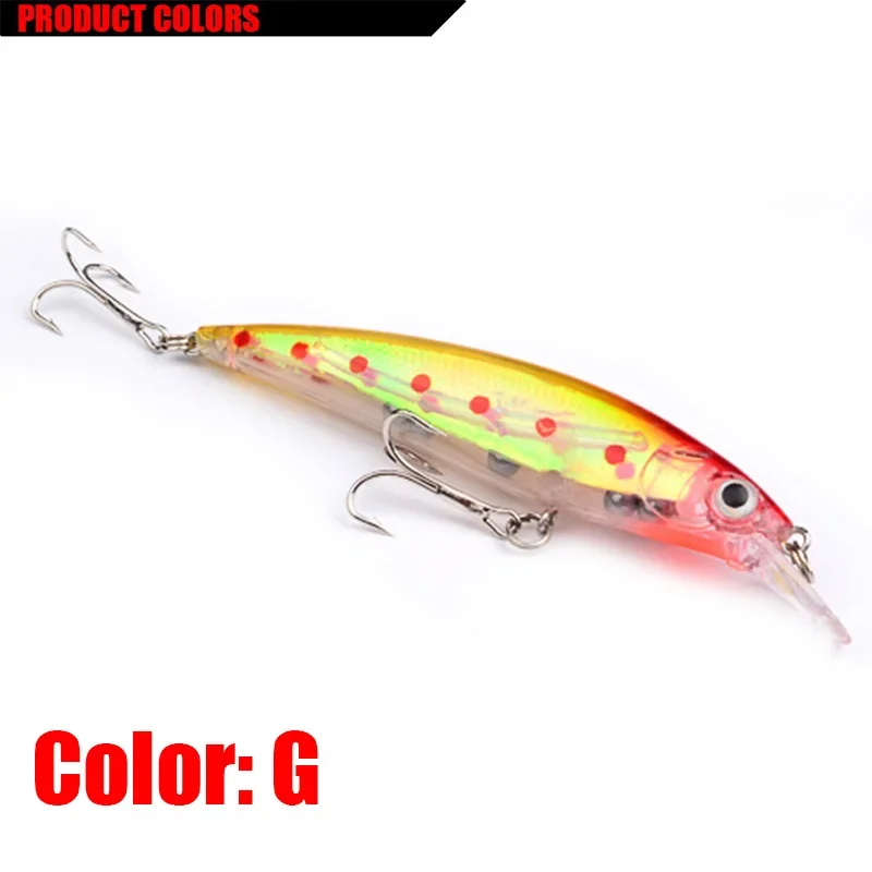 Señuelo de Pesca de pececillo láser, 11cm, 13g, Wobbler japonés, Crankbait, cebo duro Artificial con anzuelos triples, aparejos de Pesca, 1 ud.