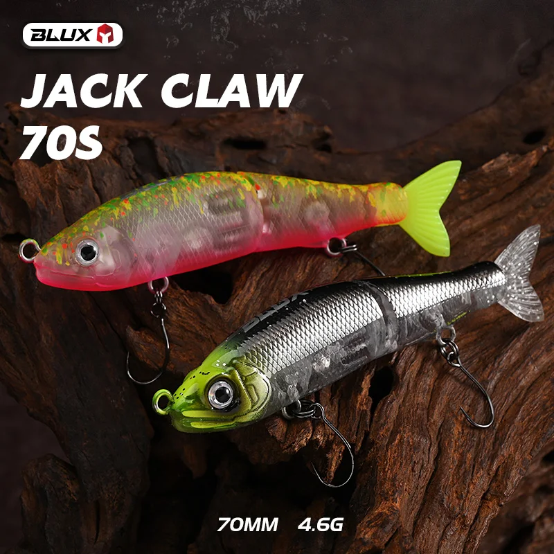 BLUX JACK CLAW 70S Joint Swimbait 70mm 4,6g hundimiento Minnow Wobbler señuelo de pesca cebo duro Artificial anzuelo único para trucha lubina - imagen 3