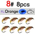 8pcs size 8 orange