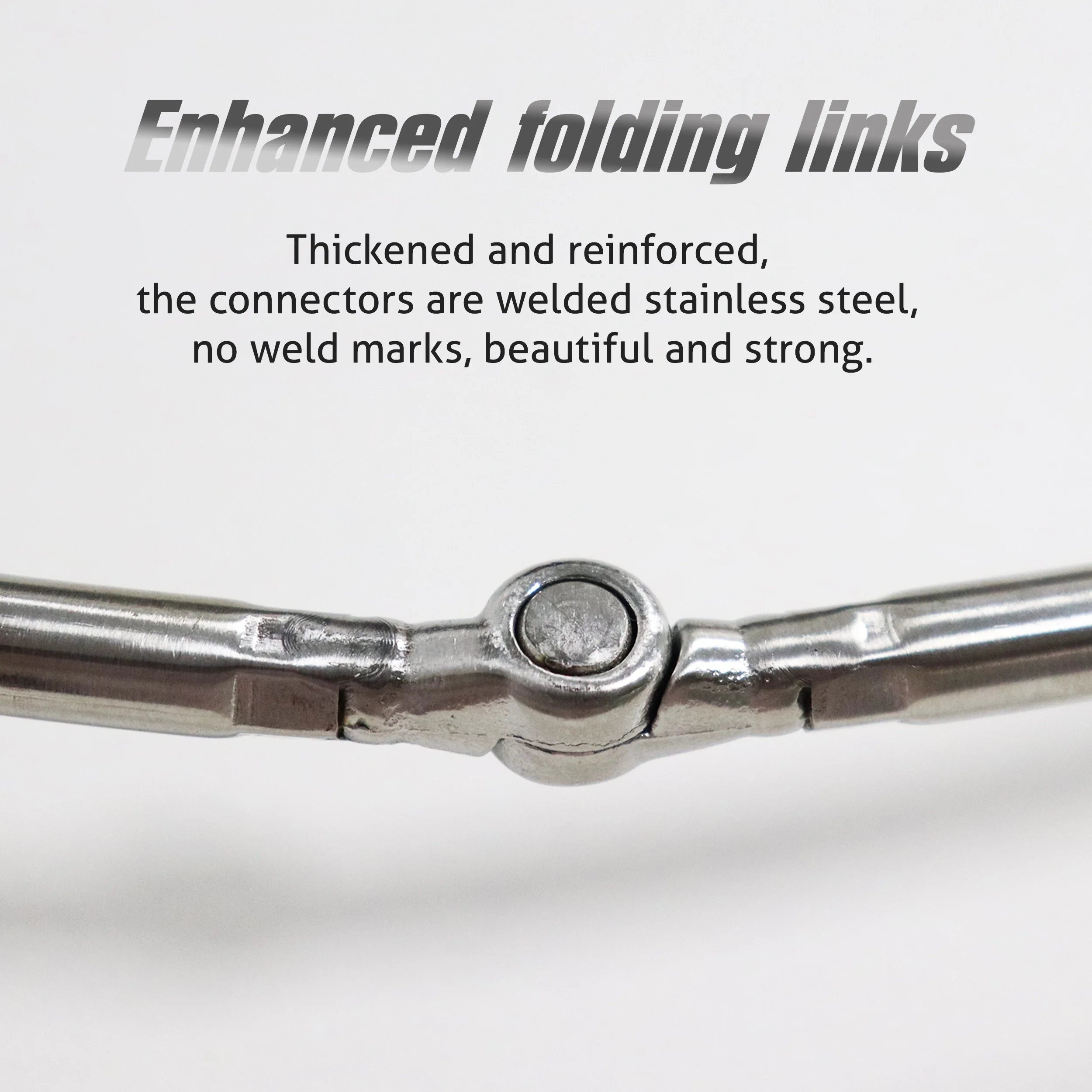 ZYZ Marco de red de mano para pesca en roca marina, 45/50/55/60cm, diámetro de tornillo plegable, cabezales de malla de acero inoxidable de 1/2 pulgada - imagen 3