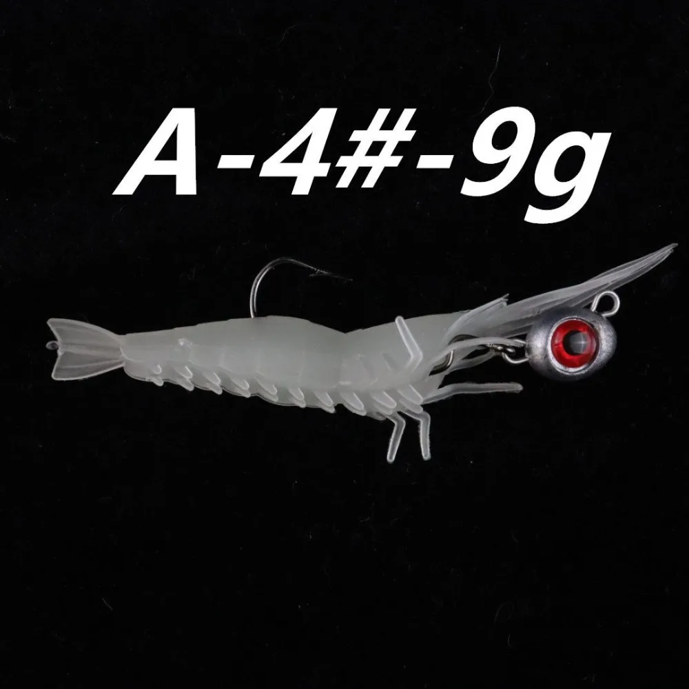 2025 5g 10g señuelo de gambas suaves 5,6 cm 3g 3D ojos grandes camarones cebo falso biomimético gancho luminoso gusano silicona - imagen 4