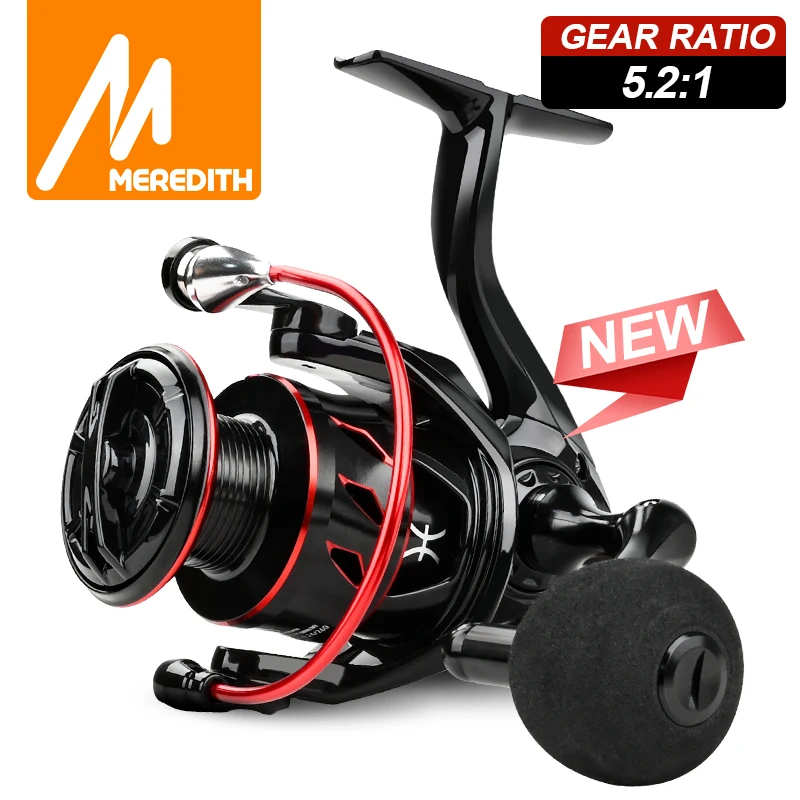 MEREDITH PISCES Carrete giratorio innovador resistente al agua, potencia máxima de arrastre de 10 kg, carrete de pesca 8 + 1BB para pesca de lubina y Lucio - imagen 2