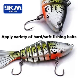 9KM Anzuelos Siwash – Punta afilada y ojo anillado para agua salada