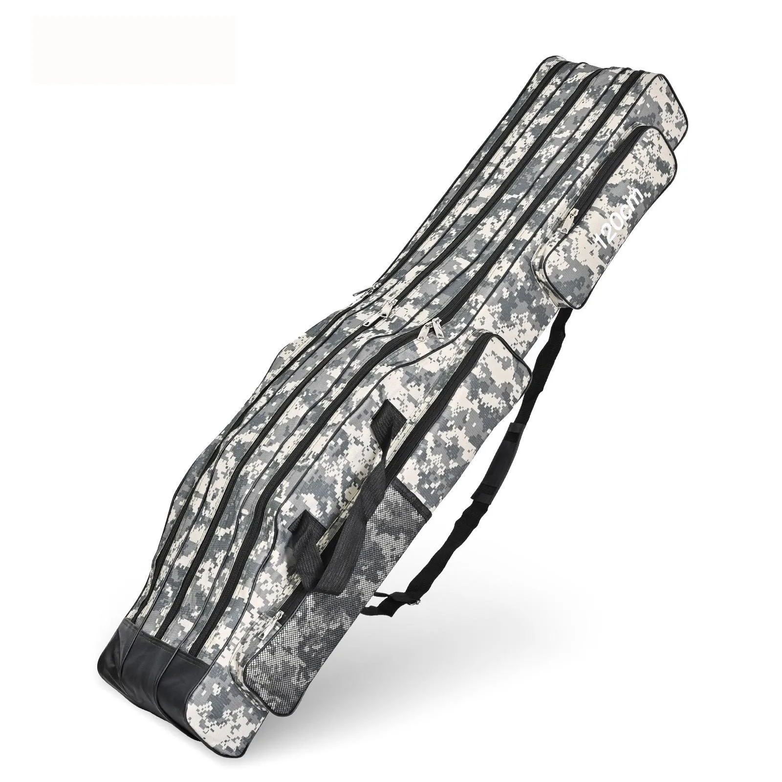 Bolsa plegable de tres capas para caña de pescar, mochila para caña de pescar de 1,2 M, 1,5 M - imagen 3