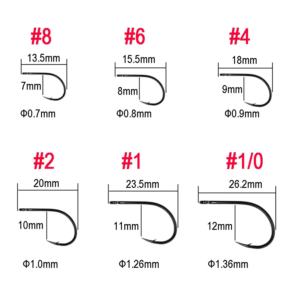ICERIO-anzuelo de fuerza de 30 piezas para atar moscas, serpentina de pesca de agua salada, cambiadores de juego, 8 ~ #6/0 - imagen 3