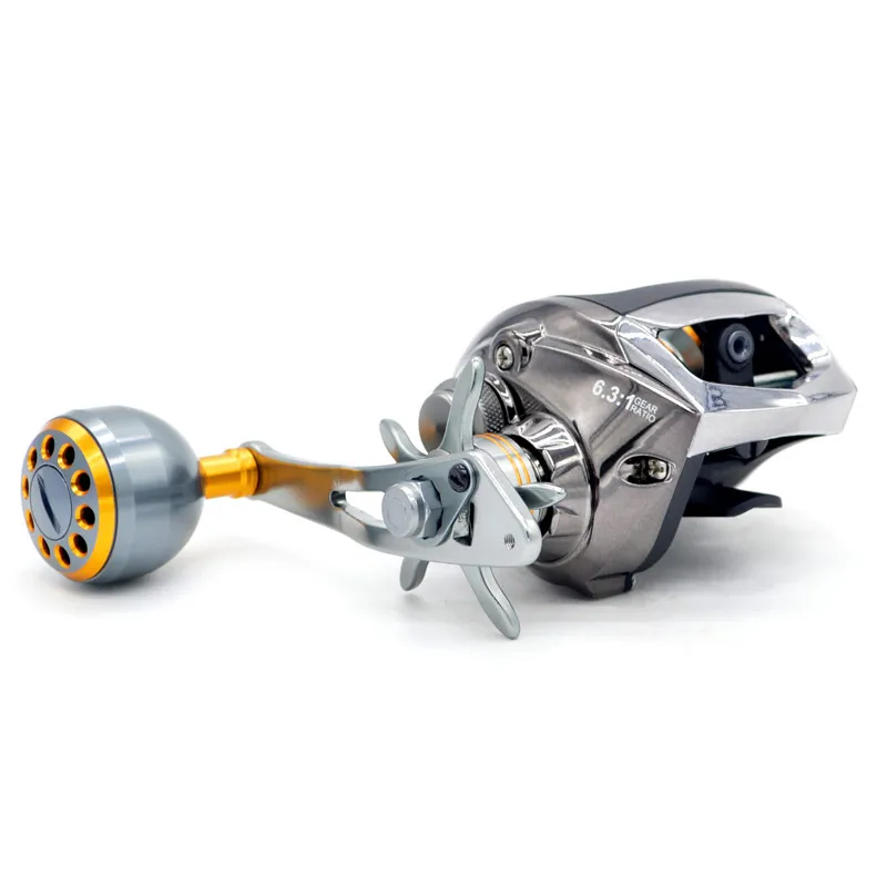 Mavllos-carrete de Baitcaster de pesca Casting, relación 6,3: 1, arrastre máximo 8KG/18lb, carrete de Baitcasting de pulpo para aparejos de carrete de Lucio - imagen 4
