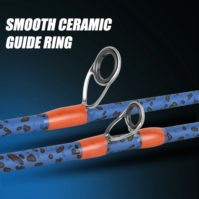 BILLINGS 4 Secties Koolstofvezel Hengel Spinning Casting Hengel 2.1 m Draagbare Reizen Hengel 2-14g Lokken Gewicht - imagen 3