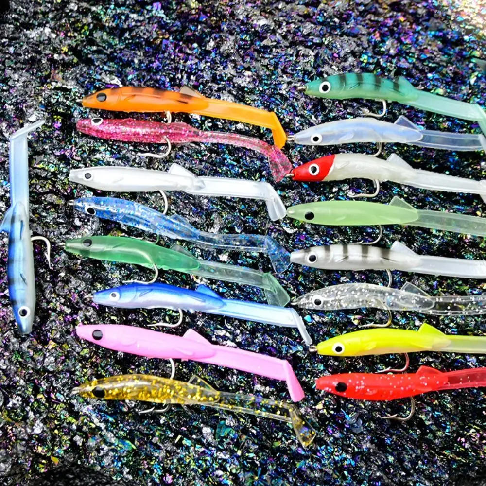 Raglou-señuelo giratorio de silicona para pesca en el mar, cebo Artificial, 17 piezas - imagen 3