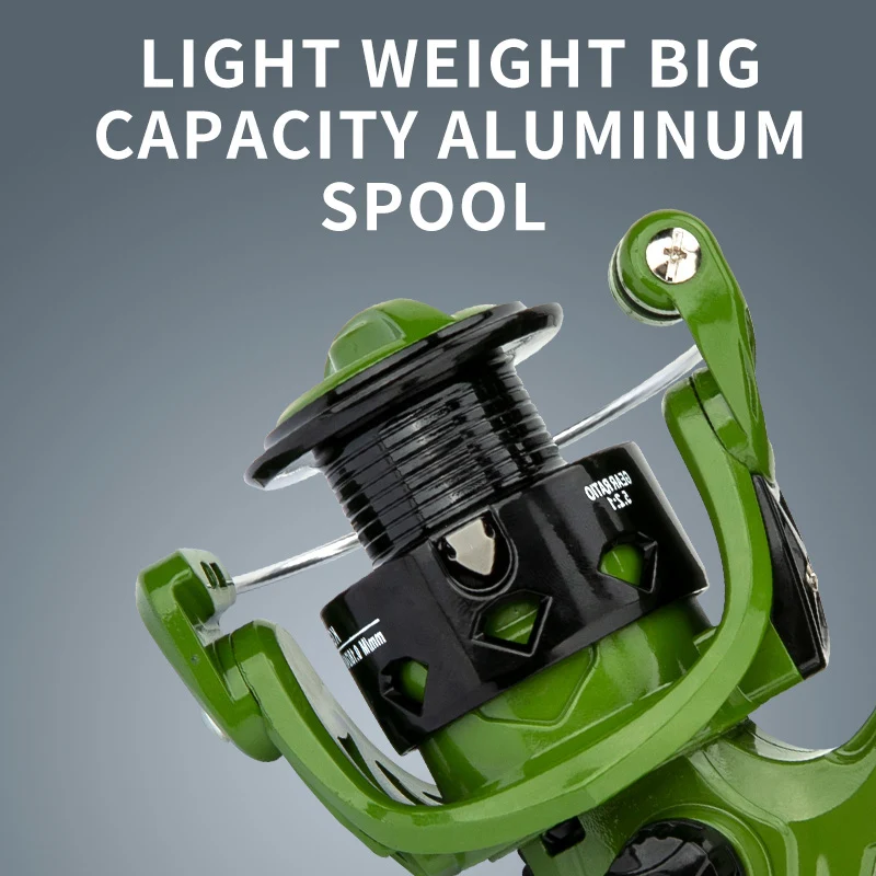 Carrete giratorio CEMREO serie 1000-7000 8KG potencia de arrastre carrete de aluminio relación de engranaje 5,2: 1 Modelo: KG - imagen 3