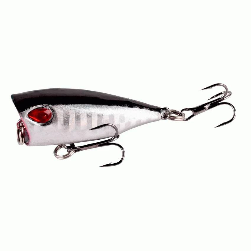 Señuelo de pesca duro mini Popper, 5 piezas, 4cm, 3g, Crankbait, Wobbler, aparejos Isca Poper, señuelos de Lucio flotante - imagen 4
