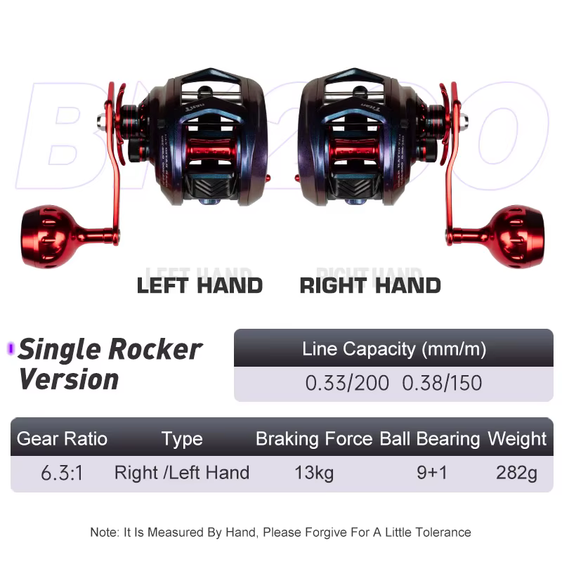 TEASER Carrete Jigging Paso Lento 7.1:1 Aluminio 11+1BB Arrastre Fibra - imagen 4