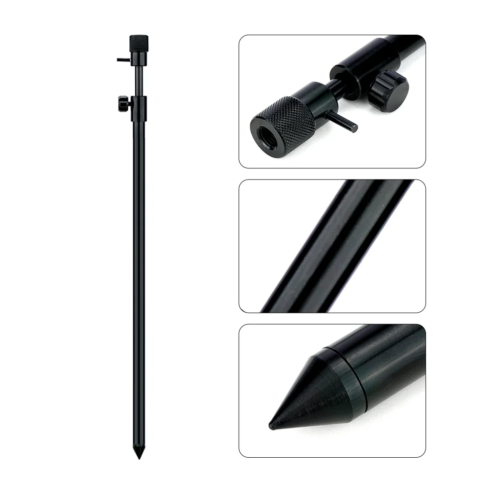 Hirisi-palo de aluminio para pesca de carpa, 25-40cm y 40-70cm, para caña de pescar de carpa, alarmas de pesca, barras de zumbido - imagen 2