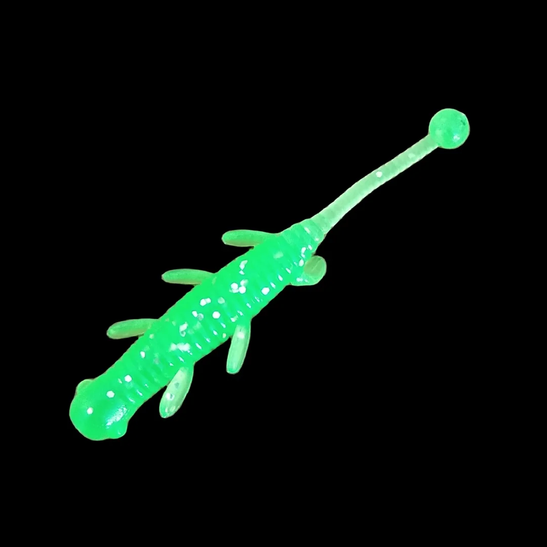 100 Uds cebos blandos señuelo de pesca Artificial 4cm acción flotante TPE gusano Swimbaits camarones señuelos blandos - imagen 4