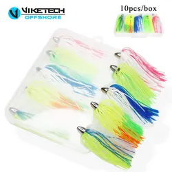 Kingfish Duster – Vinilo para pesca en agua salada con cabeza cromada