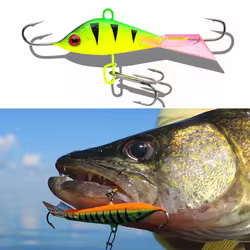 TSUYOKI-señuelo de pesca en hielo de invierno, 50mm/10g, 55mm/15g, equilibrador, cebos de Rattlin que se hunden, aparejos de pesca de Jigging Rap para Lucio y Walleyes