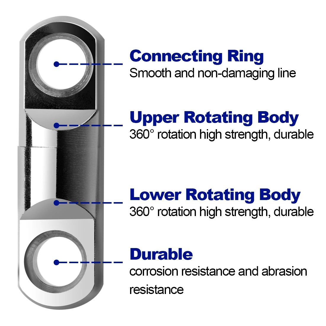 Giratorios pesados de 9KM para pesca en agua salada, aparejos de pesca de cobre resistentes a la oxidación, resistentes para atún Shark5 ~ 20 piezas a granel - imagen 4