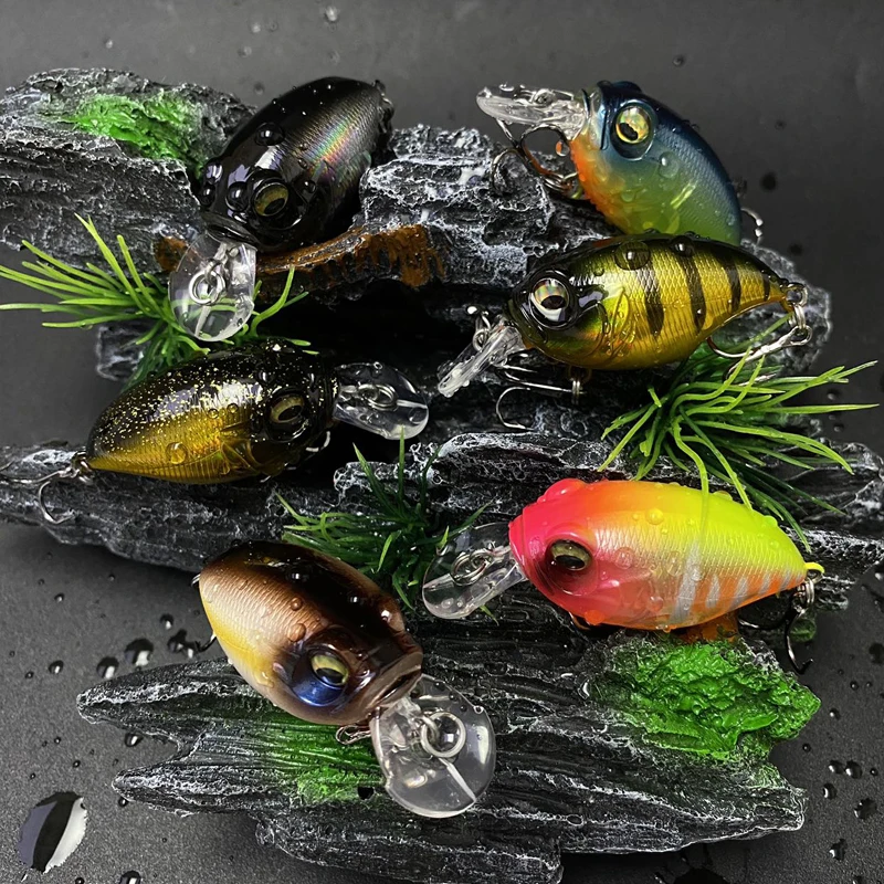 8g 40mm Topwater Crankbait señuelo de pesca Chattlerbait sonajeros cebo duro Artificial para Lucio Walleye lubina trucha Swimbait aparejos - imagen 5