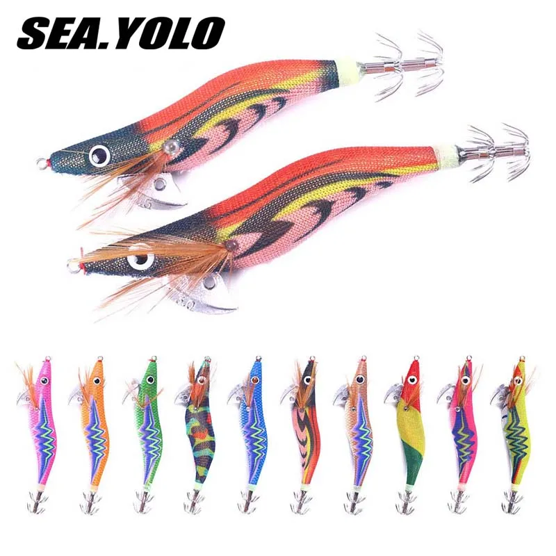 Sea.Yolo-señuelo de pesca duro, anzuelo de explosión artificial, anzuelo de calamar, accesorios de pesca, 10 Uds. - imagen 2