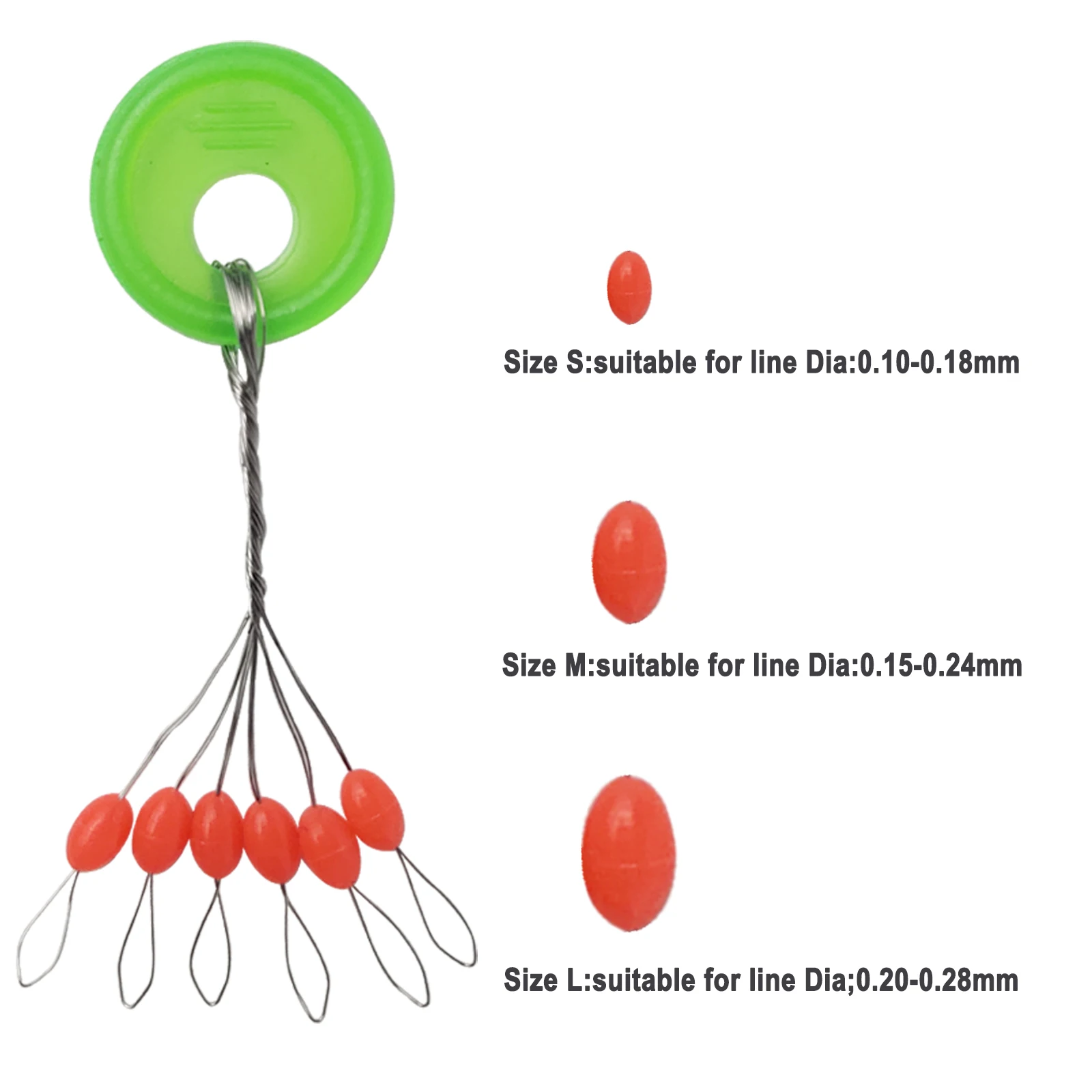 Aventik-Tapón Bobber para pesca con mosca, accesorios de pesca con mosca, ovalados, columna, S M L, 600/800 piezas - imagen 2