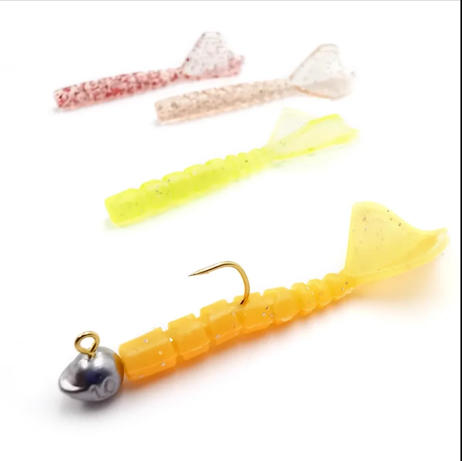 Mustad-anzuelo de cabeza de plomo de tres niveles, Perca siniperca negra, pargo, gusano suave, micro gancho Lu - imagen 3