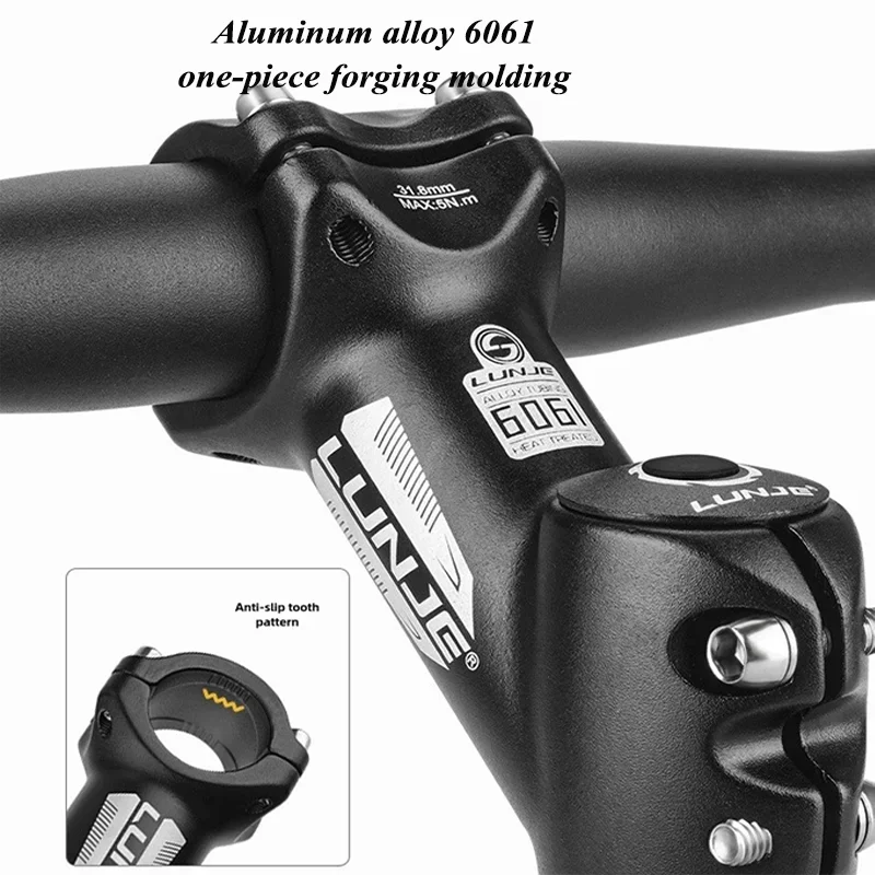 Vástago de bicicleta de montaña, vástago de tubo Vertical, forjado de aleación de aluminio, 31,8x90mm, accesorios de tubo Vertical de 45 grados - imagen 2