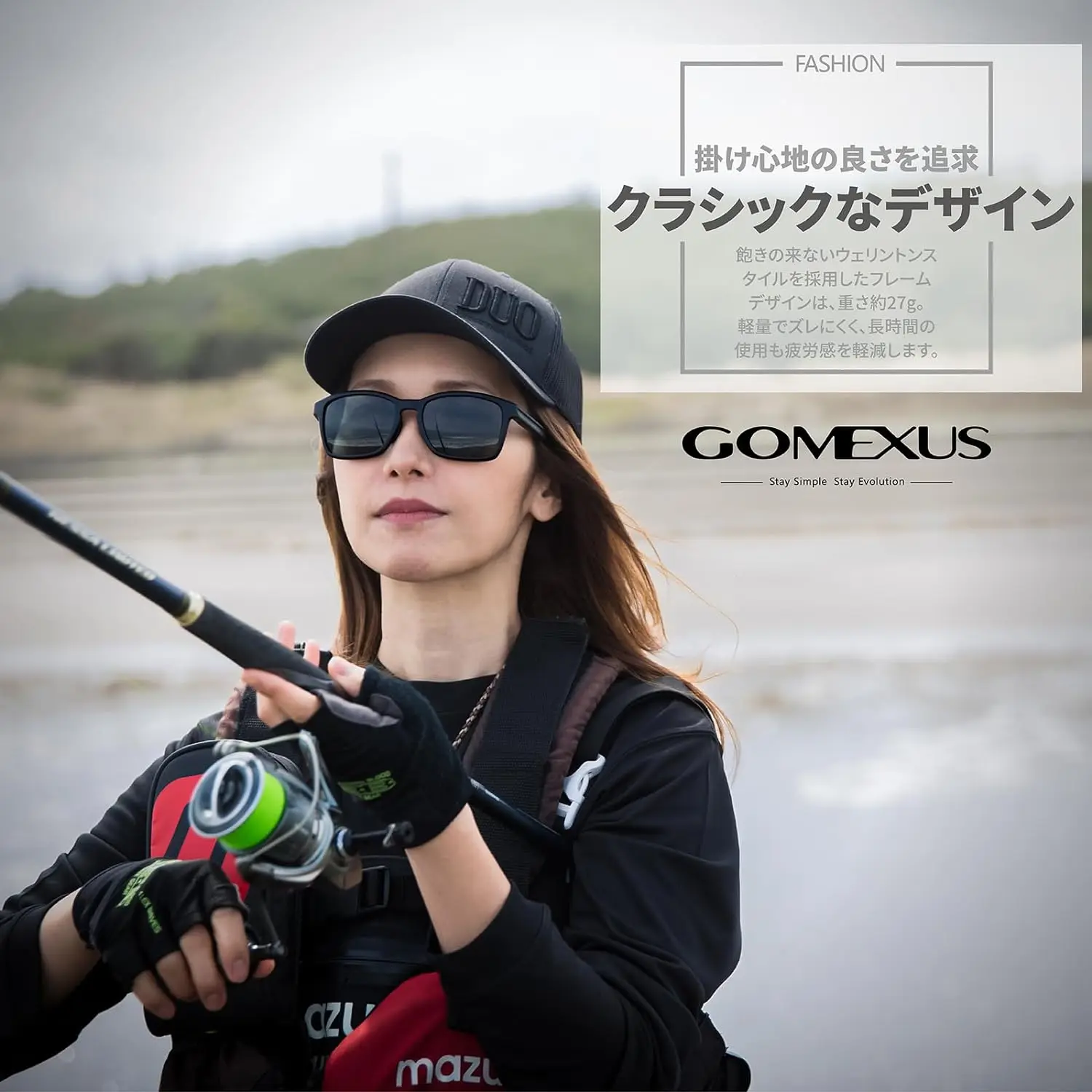 Gomexus J15 Gafas de sol polarizadas CR-39 Lente óptica Gafas de sol deportivas Lentes polarizadas adecuadas para pescar, senderismo, golf - imagen 4