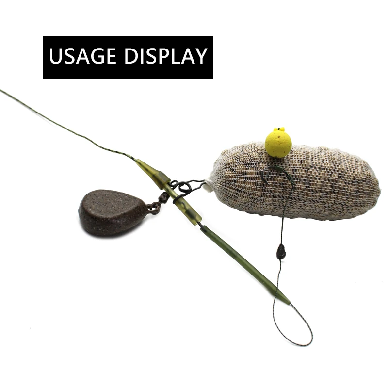 Bolsa de cebo de pesca de carpa, 2 piezas, malla PVA Soluble en agua para carpa, alimentador grueso, bolsa de cebo, aparejos - imagen 5