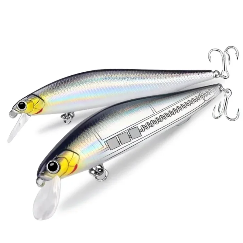 Señuelo de Pesca hundido Minow 5-14g, sistema profesional de equilibrio por gravedad, cebo profundo fundido, manivela Wobbler, Pesca Swimbait - imagen 3