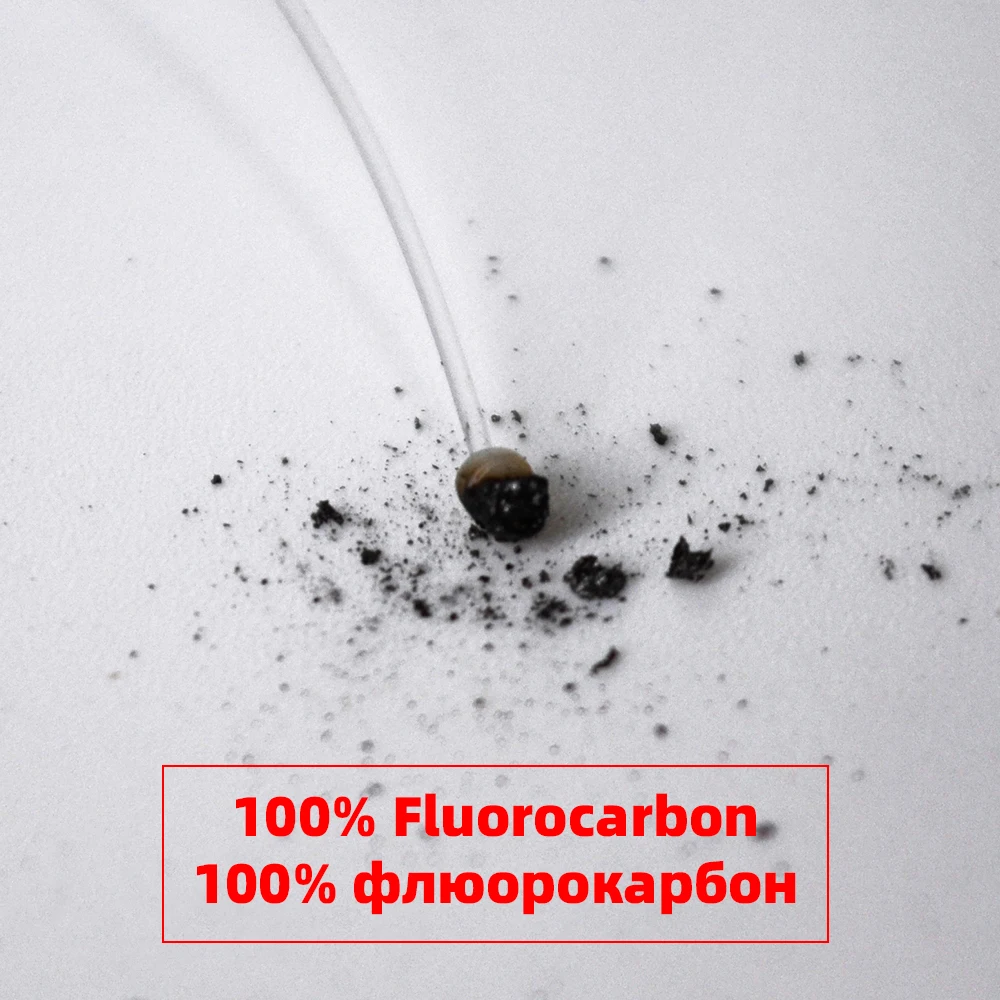 Hirisi 20m pesca de carpa sedal de pesca de fluorocarbono súper rígido para carpa Chod Rig 15lb 20lb 27lb 32lb transparente - imagen 4