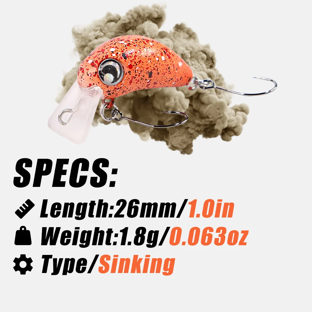 B&U Micro Crankbait hundimiento lento Trucha-Perca - imagen 2